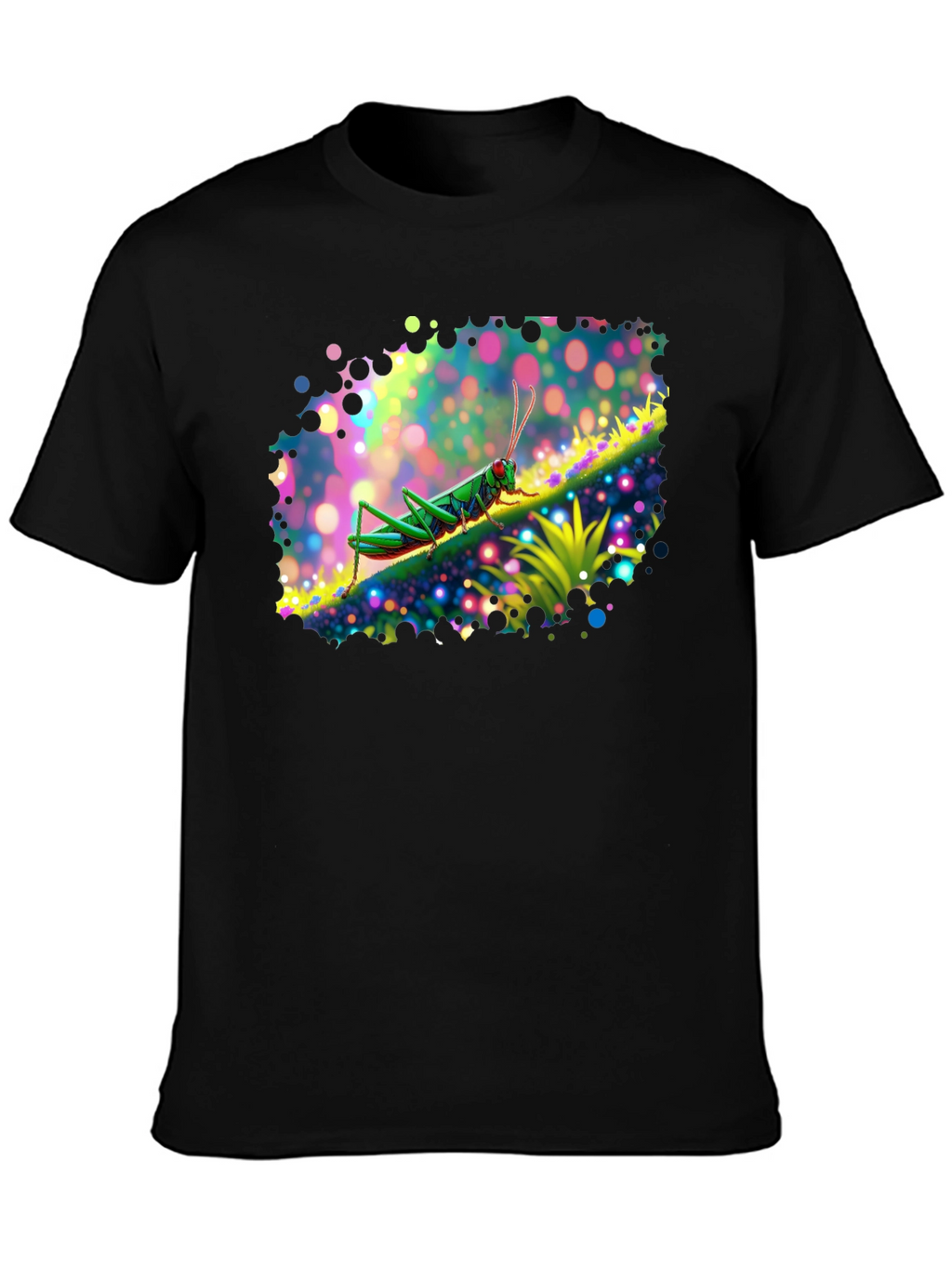 Grasshopper Graphic Tee - Vivid Insect Art