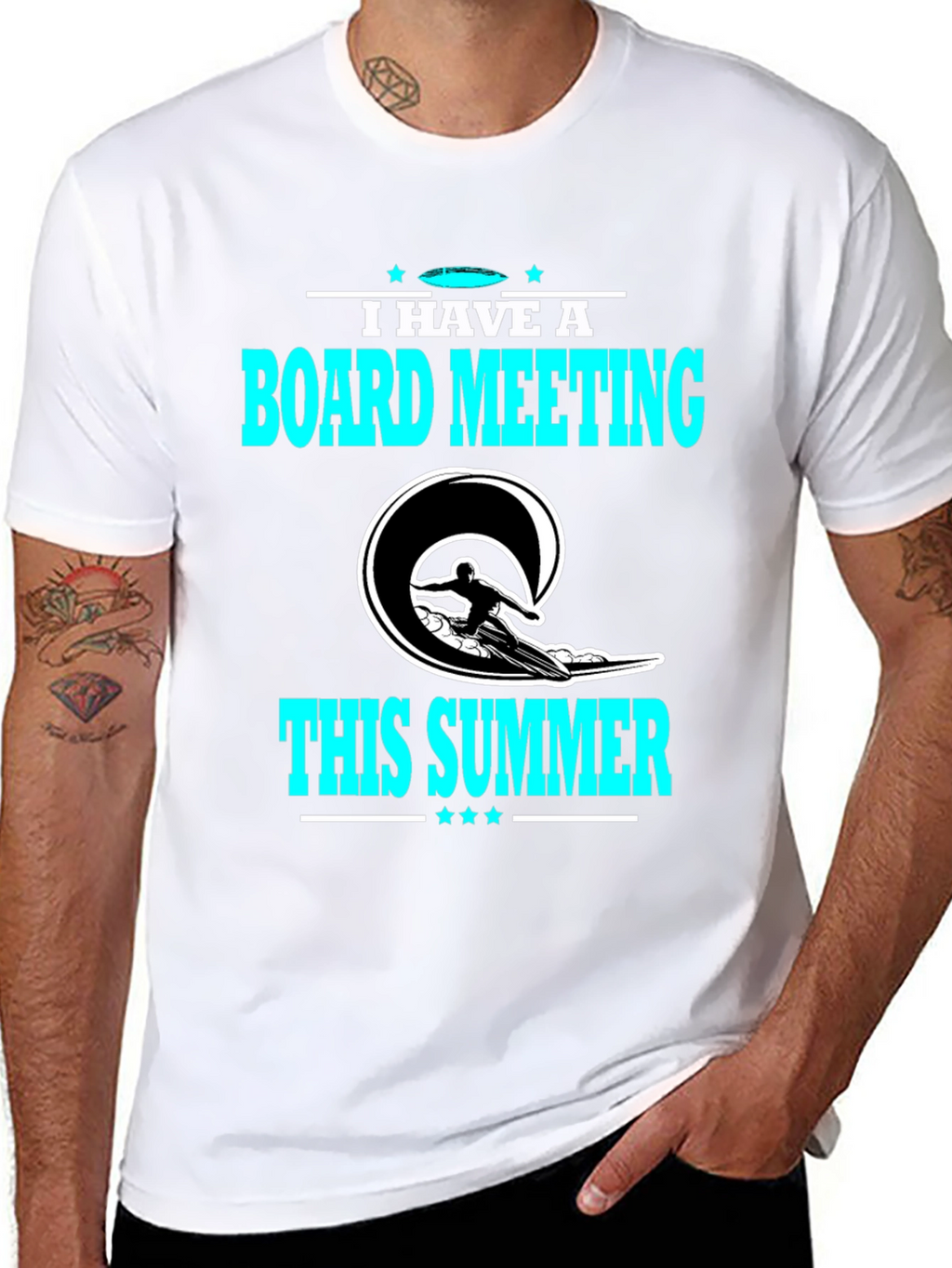 Board Meeting Summer T-Shirt - Surfing Design