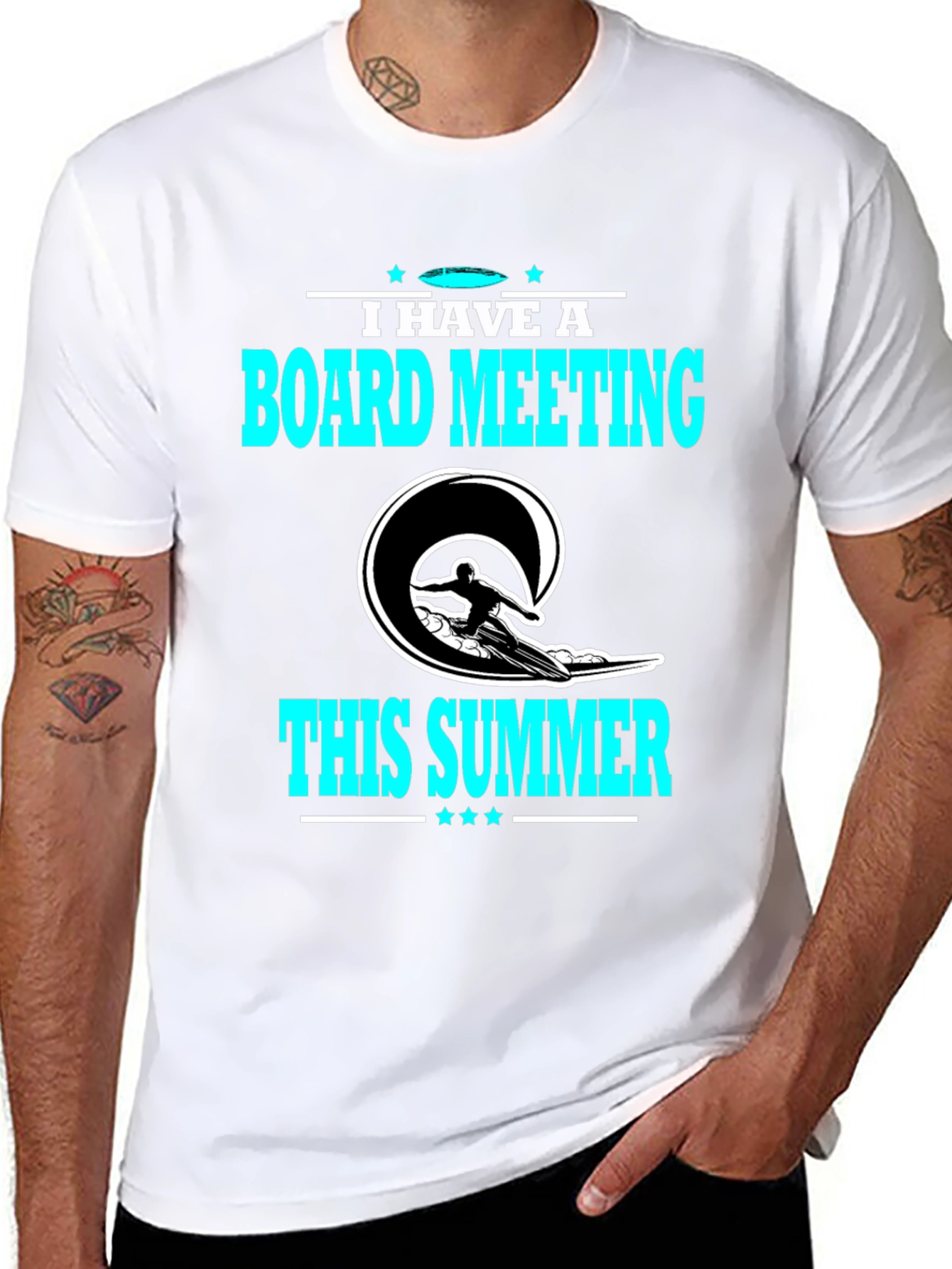 Board Meeting Summer T-Shirt - Surfing Design