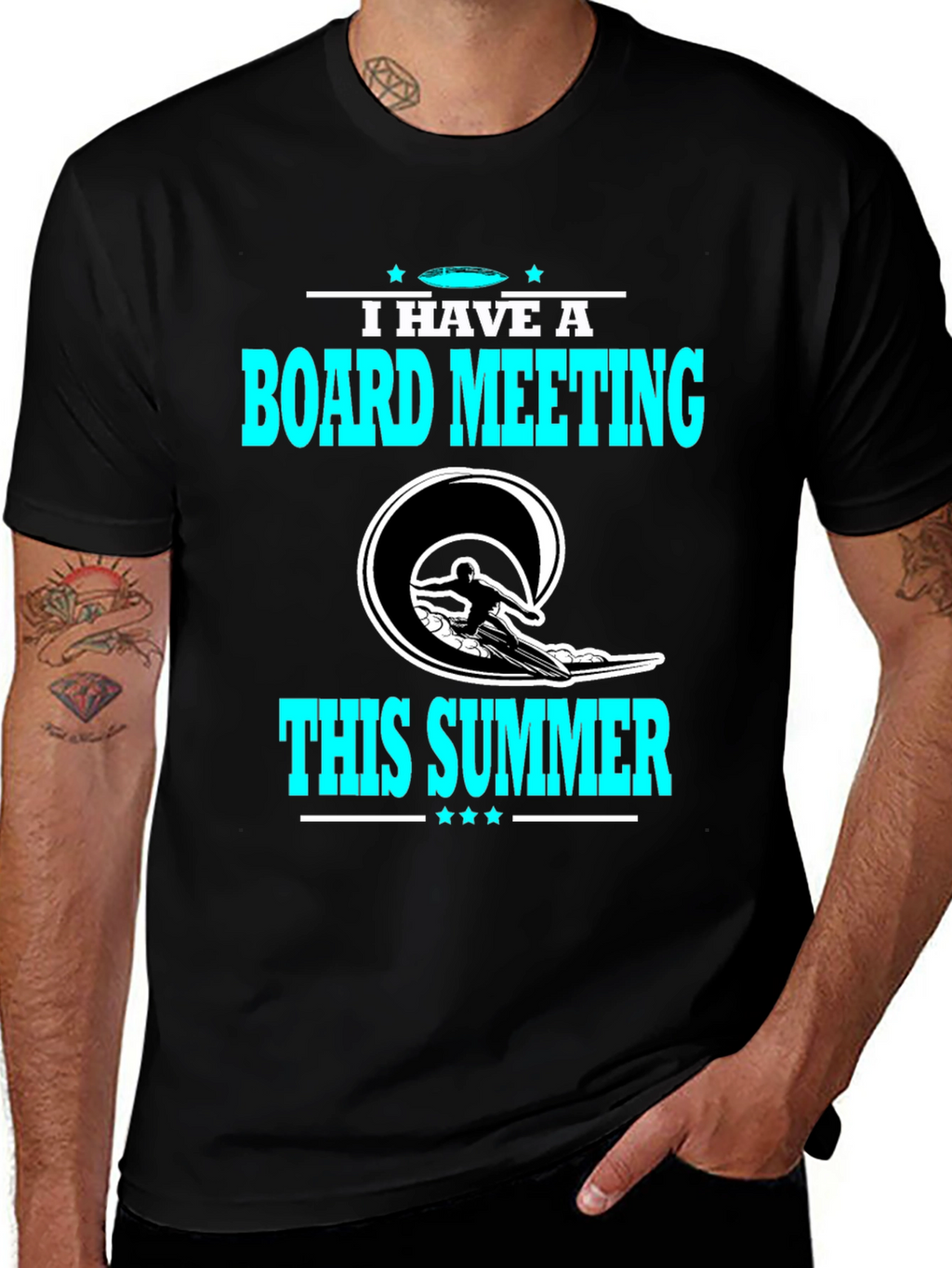 Board Meeting Summer T-Shirt - Surfing Design