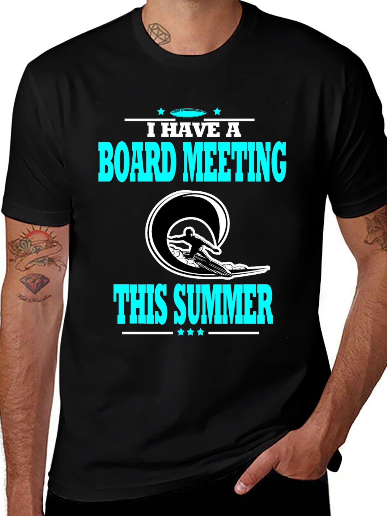 Board Meeting Summer T-Shirt - Surfing Design