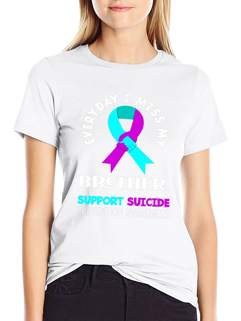 Everyday I Miss My Brother T-Shirt Suicide Prevention Awareness