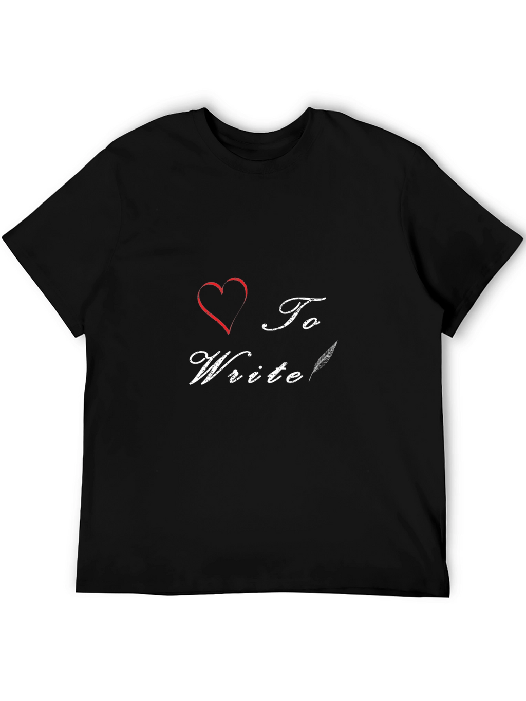 I Heart To Write T-Shirt - Black