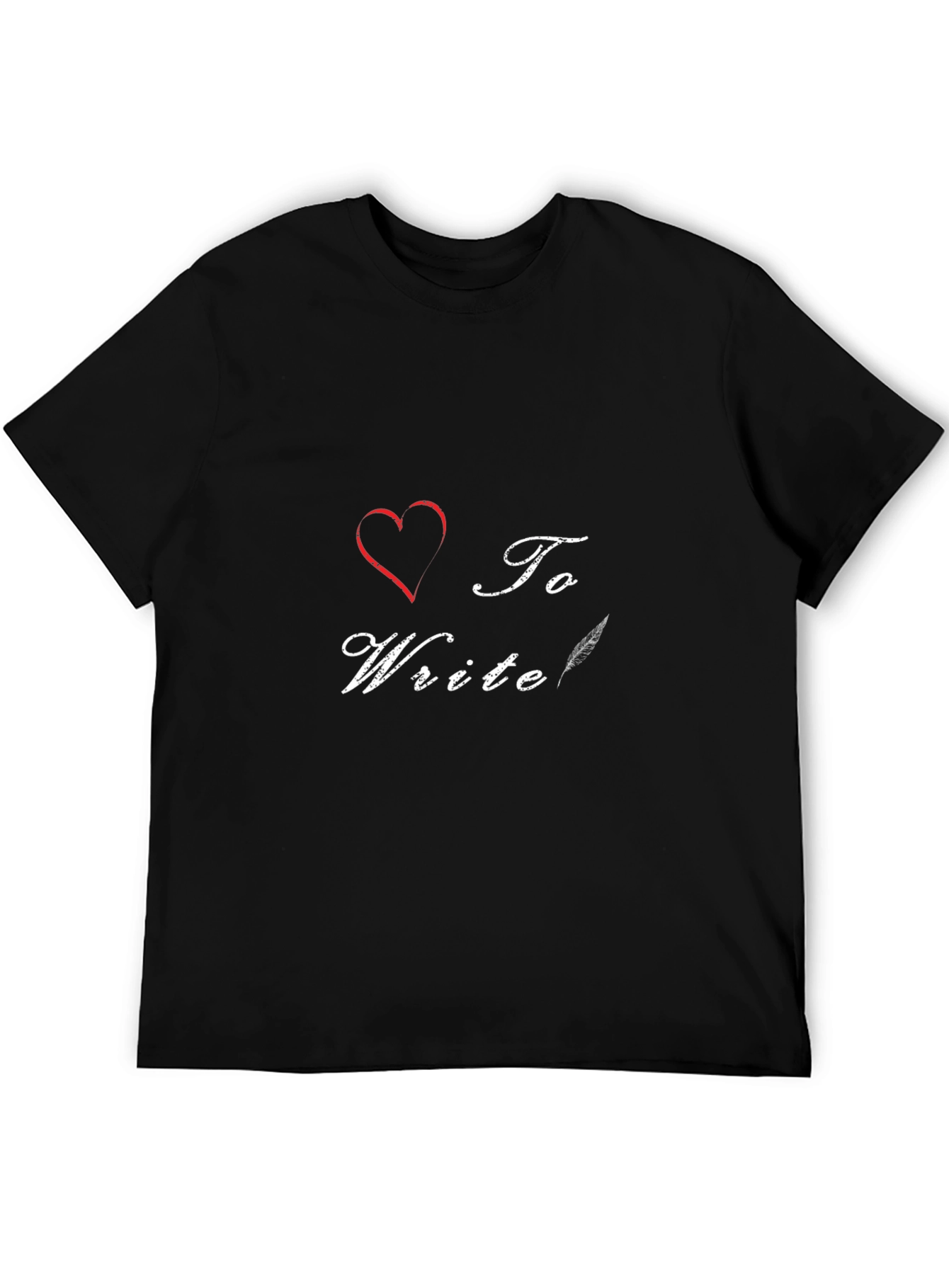 I Heart To Write T-Shirt - Black
