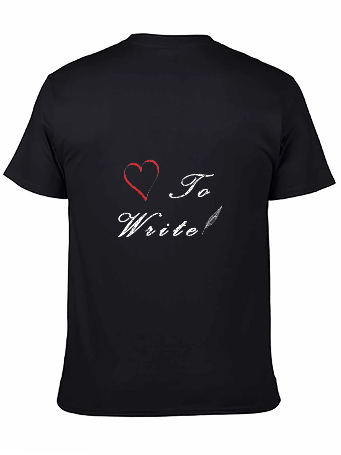 I Heart To Write T-Shirt - Black