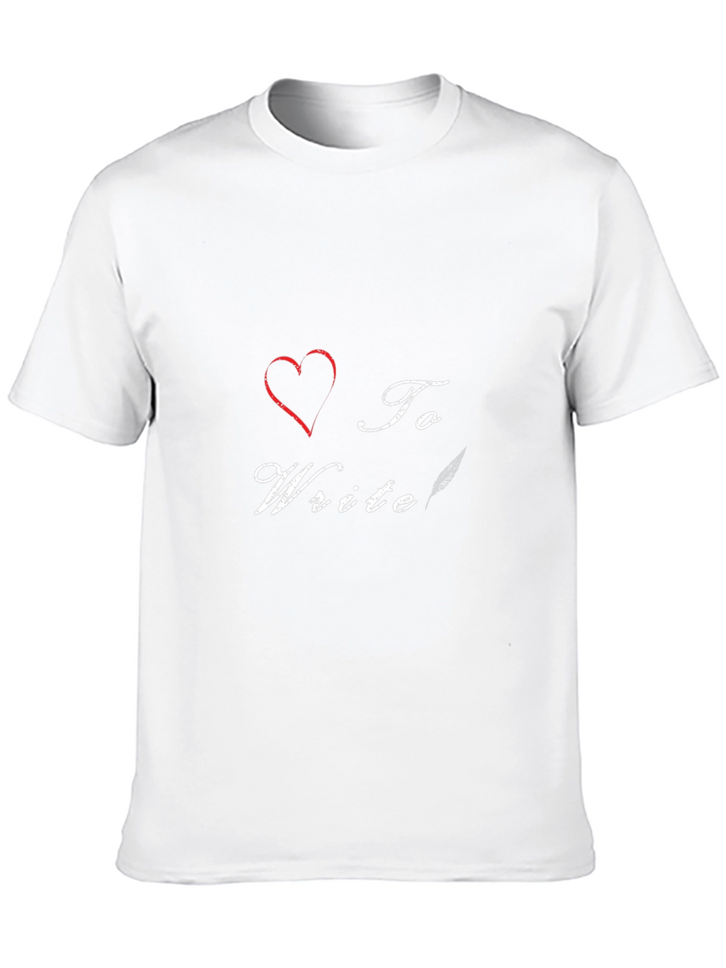 I Heart To Write T-Shirt - Black