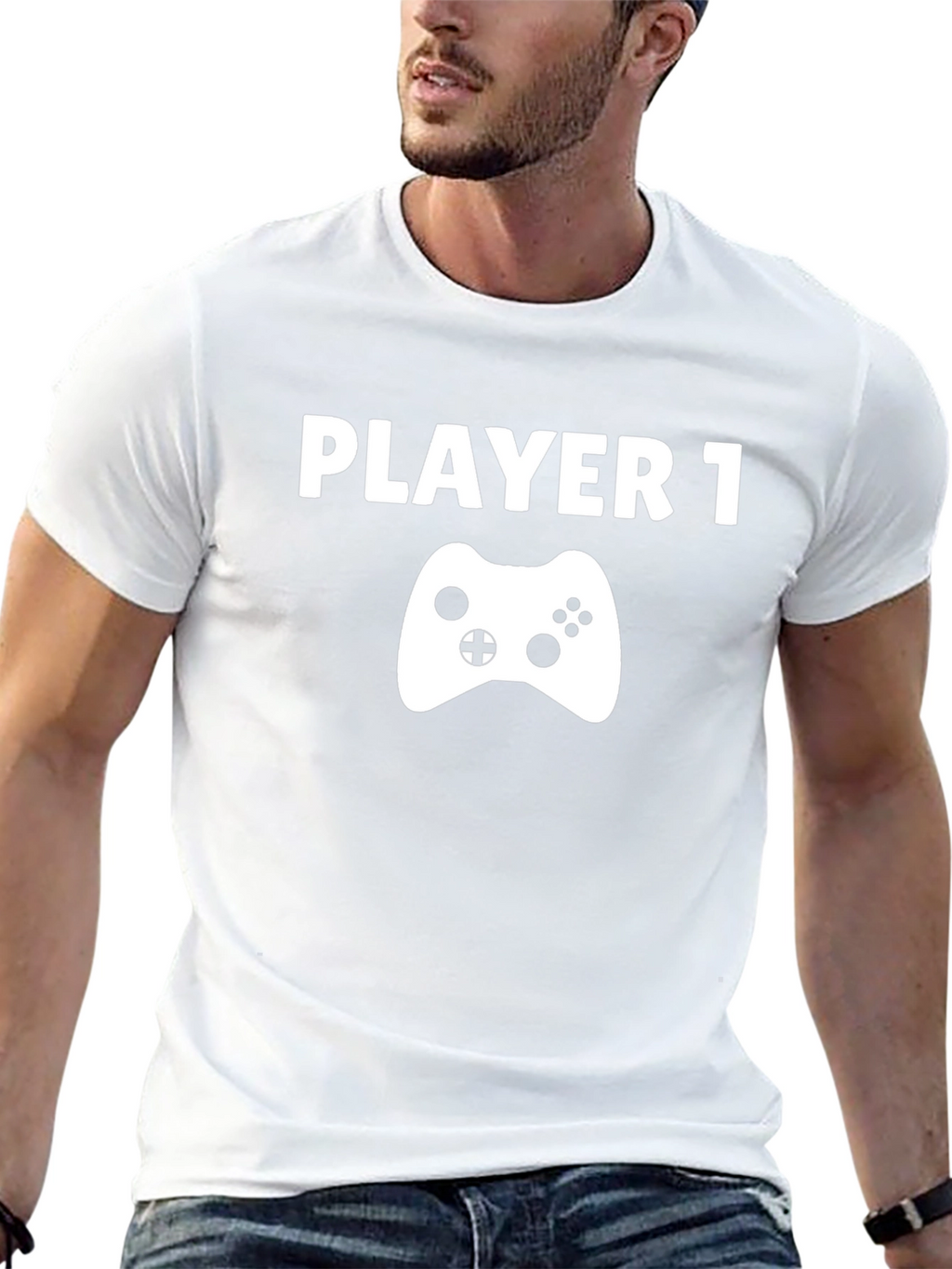 Player 1 Gamer T-Shirt - Black Cotton Tee