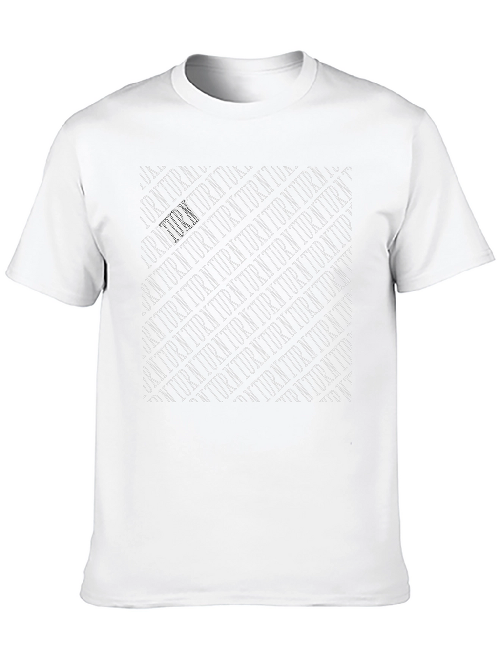 Turn Pattern Black T-Shirt