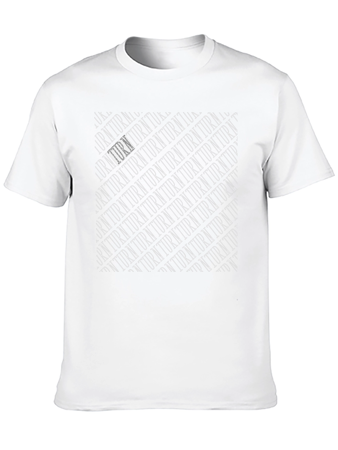 Turn Pattern Black T-Shirt