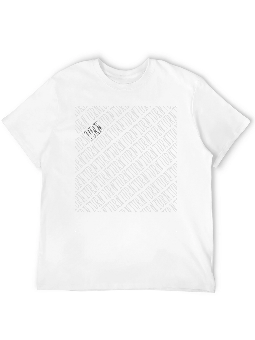 Turn Pattern Black T-Shirt