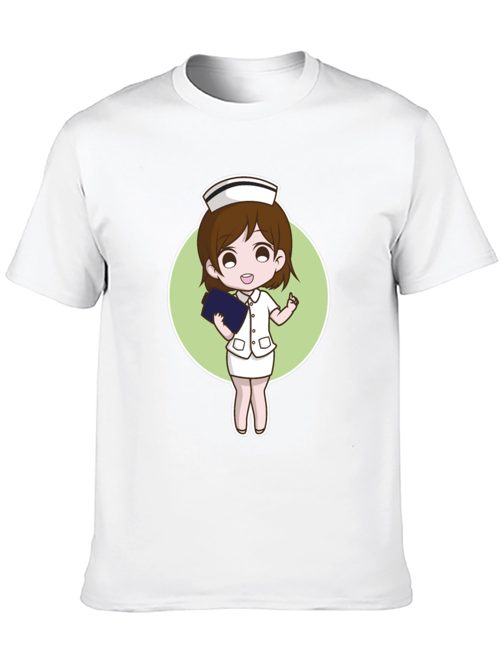Cartoon Nurse Graphic Tee - Black
