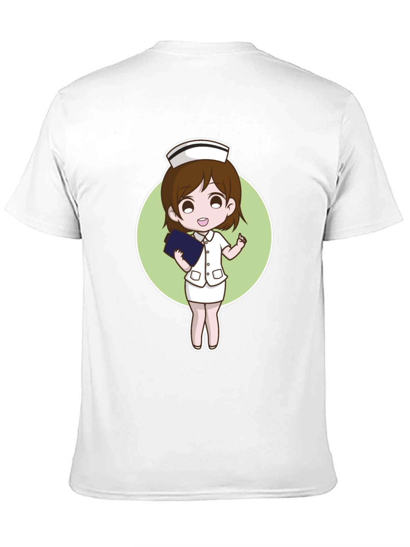 Cartoon Nurse Graphic Tee - Black