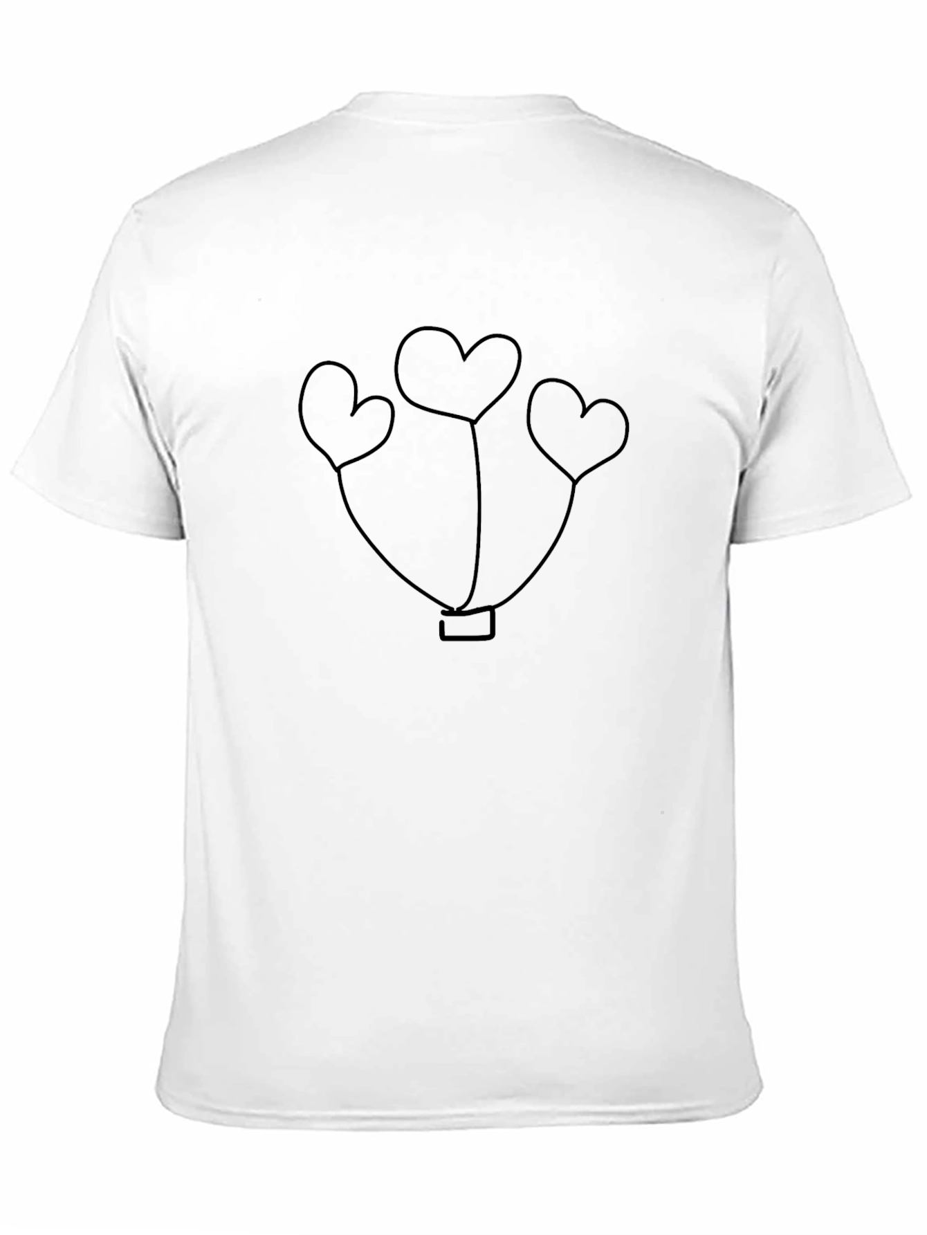 Heart Balloons Graphic Black Tee