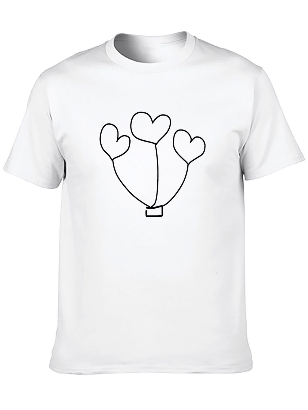 Heart Balloons Graphic Black Tee
