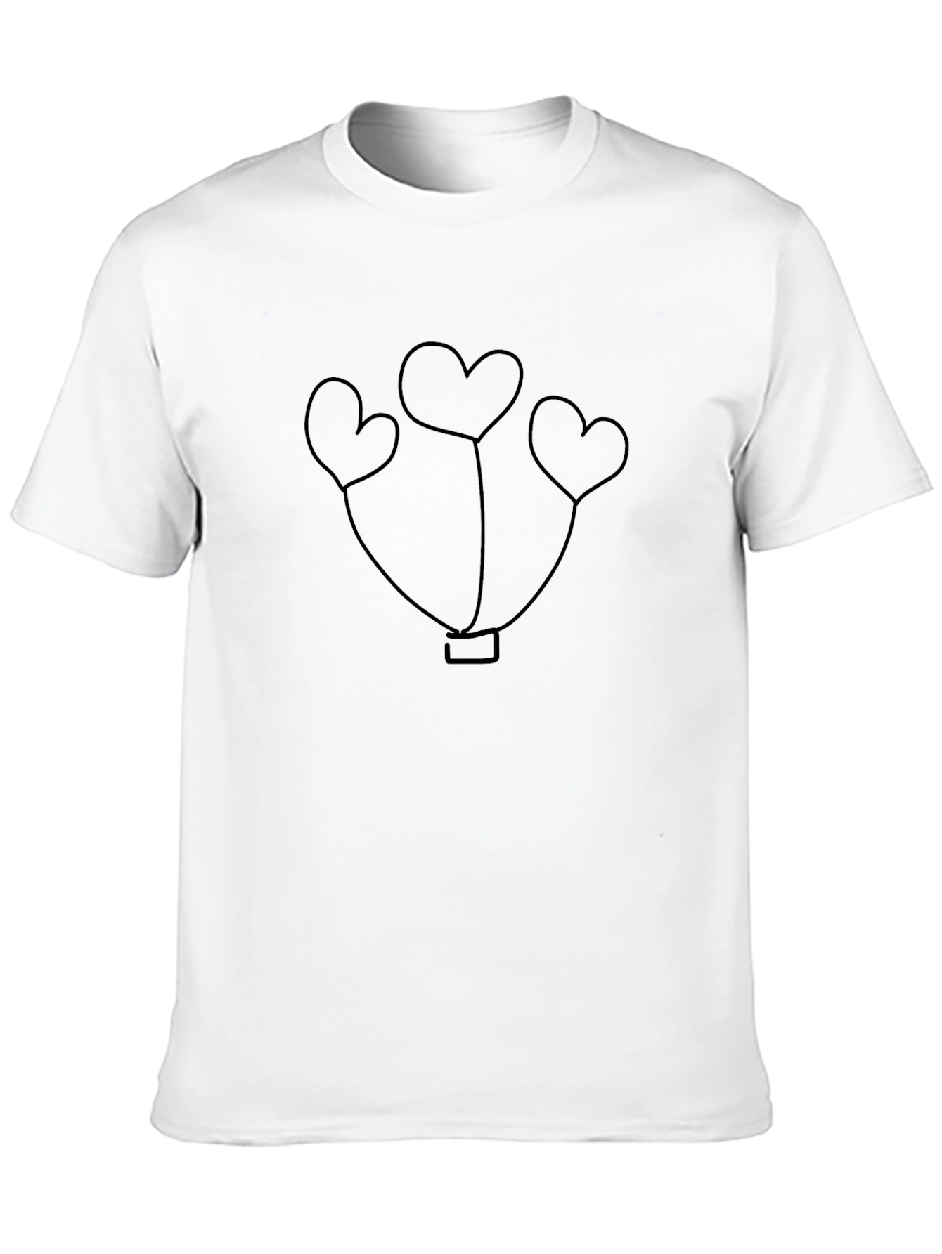 Heart Balloons Graphic Black Tee