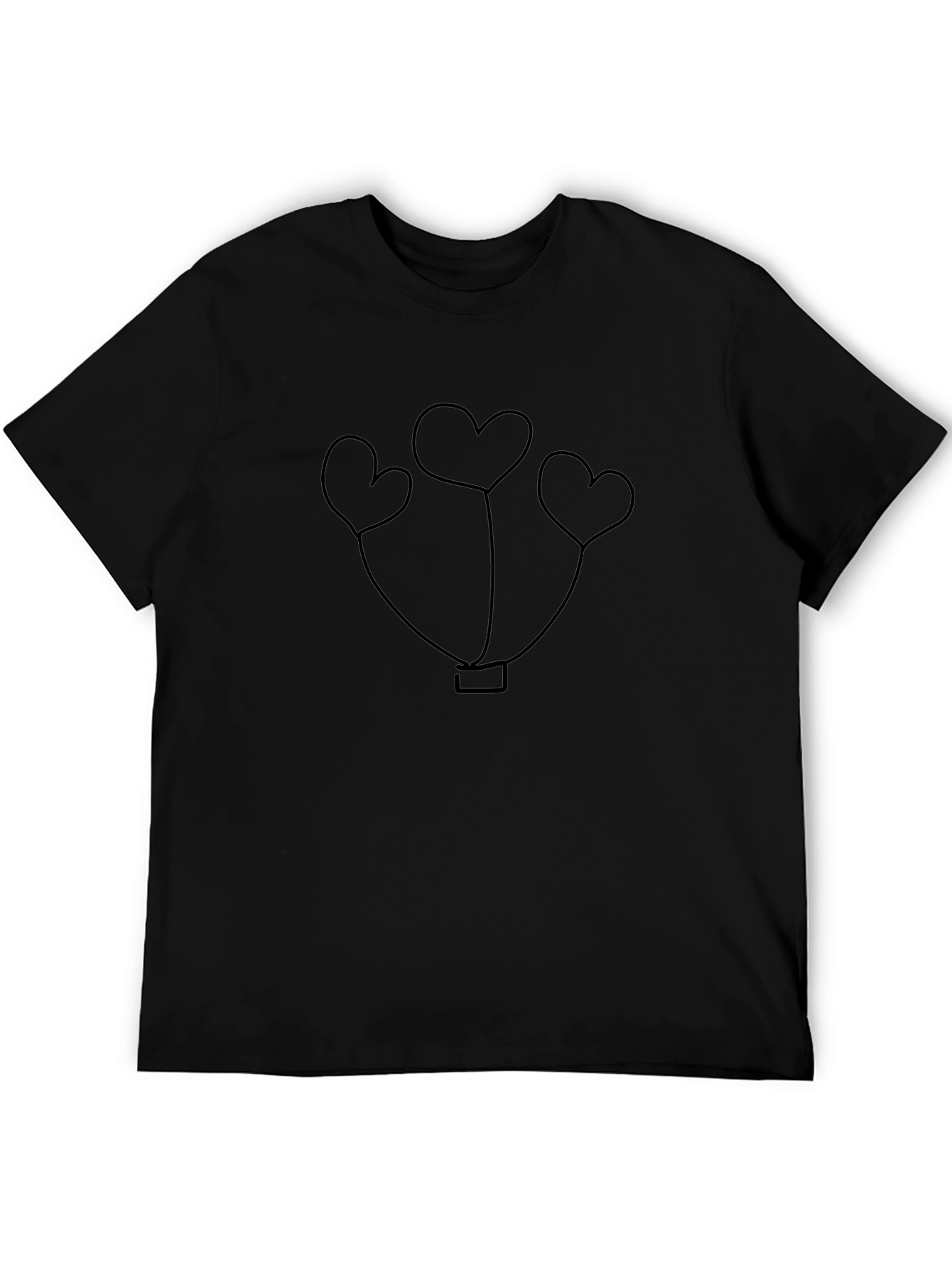 Heart Balloons Graphic Black Tee