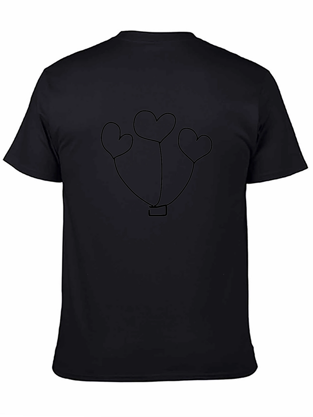 Heart Balloons Graphic Black Tee