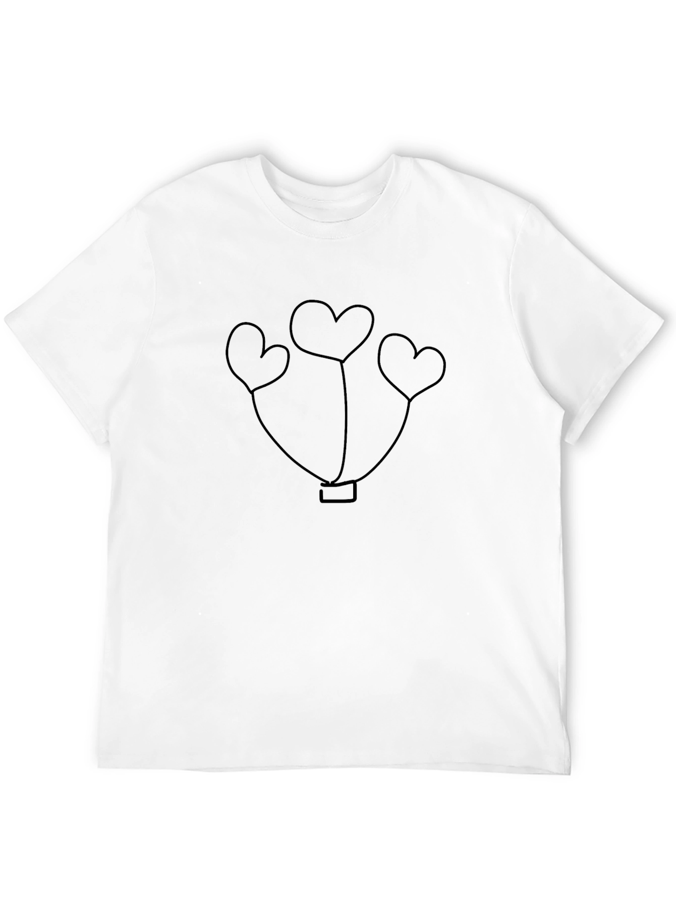 Heart Balloons Graphic Black Tee