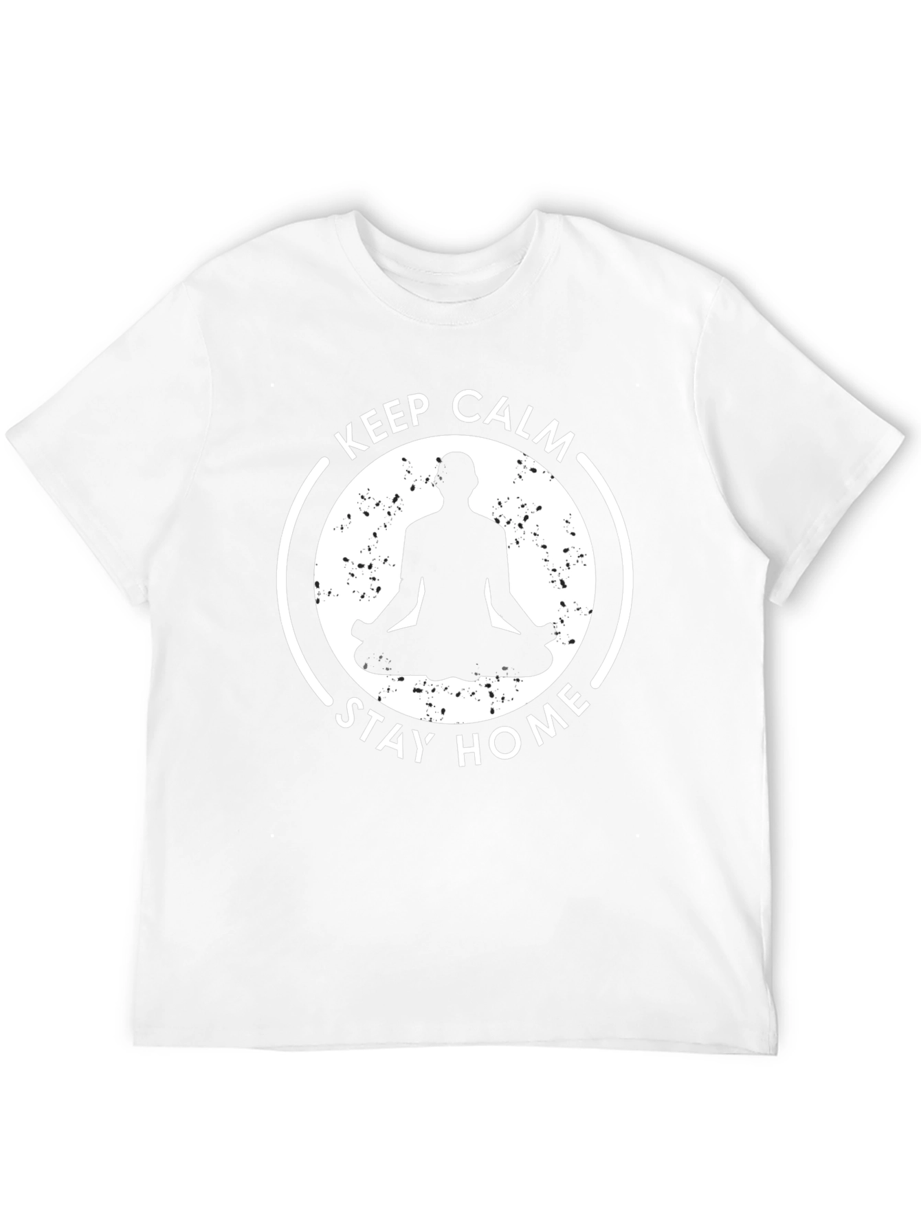 Keep Calm Stay Home Meditation T-Shirt