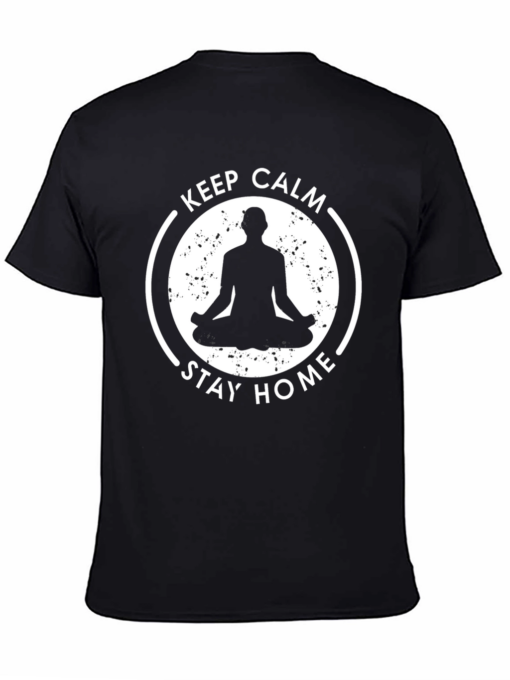 Keep Calm Stay Home Meditation T-Shirt