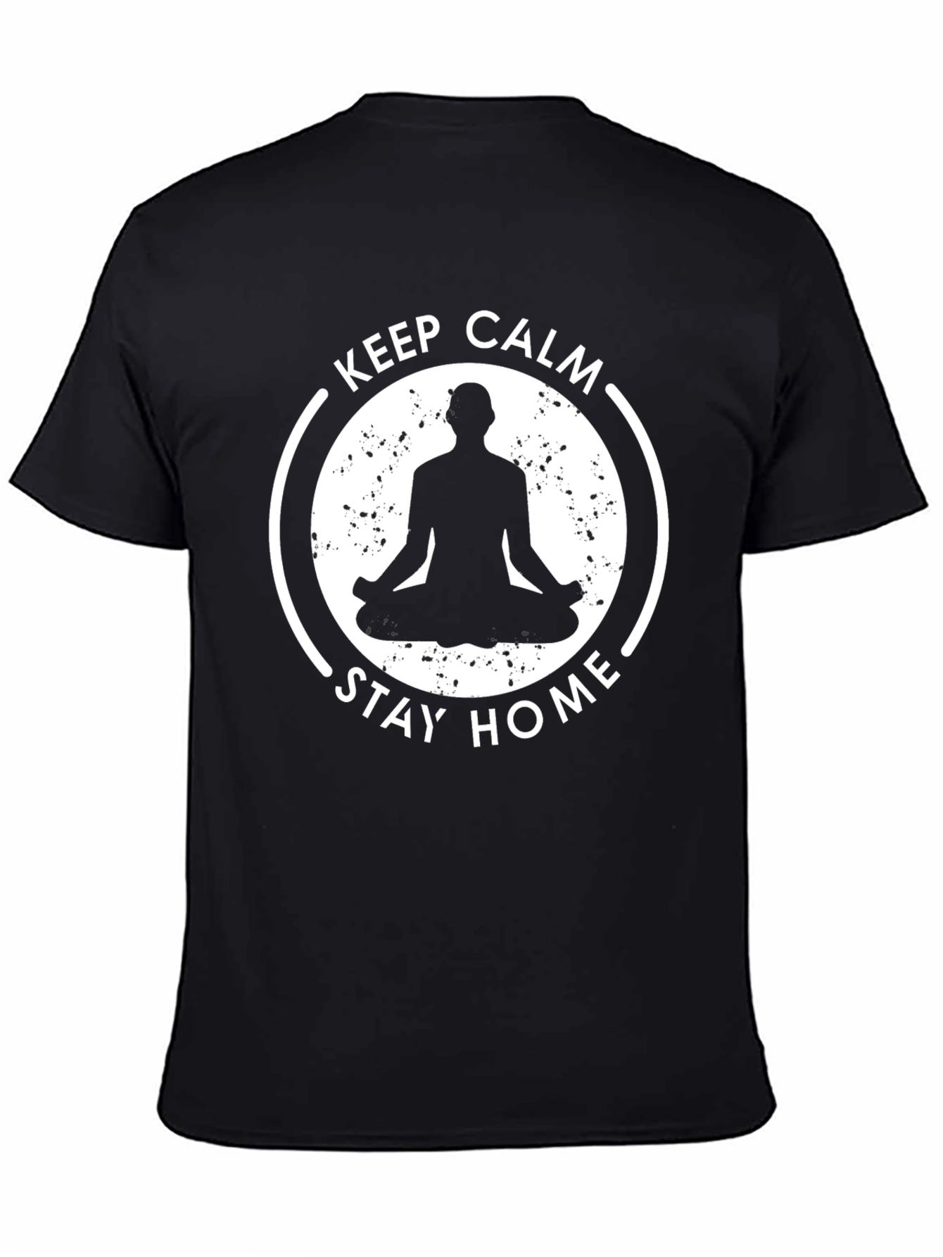 Keep Calm Stay Home Meditation T-Shirt