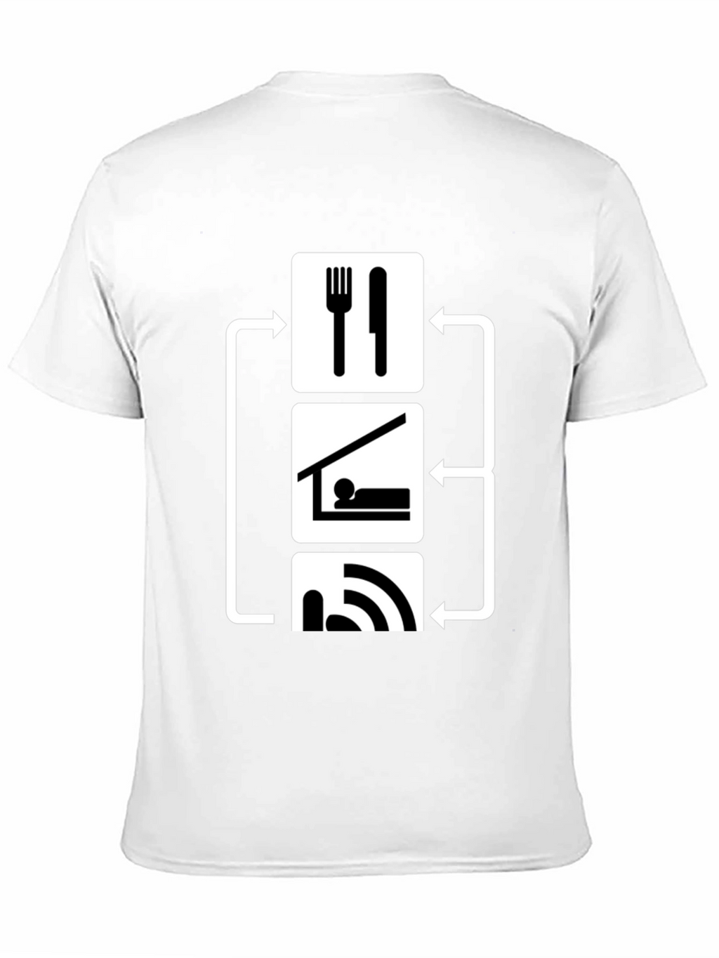 Eat Sleep WiFi T-Shirt - Black Graphic Tee