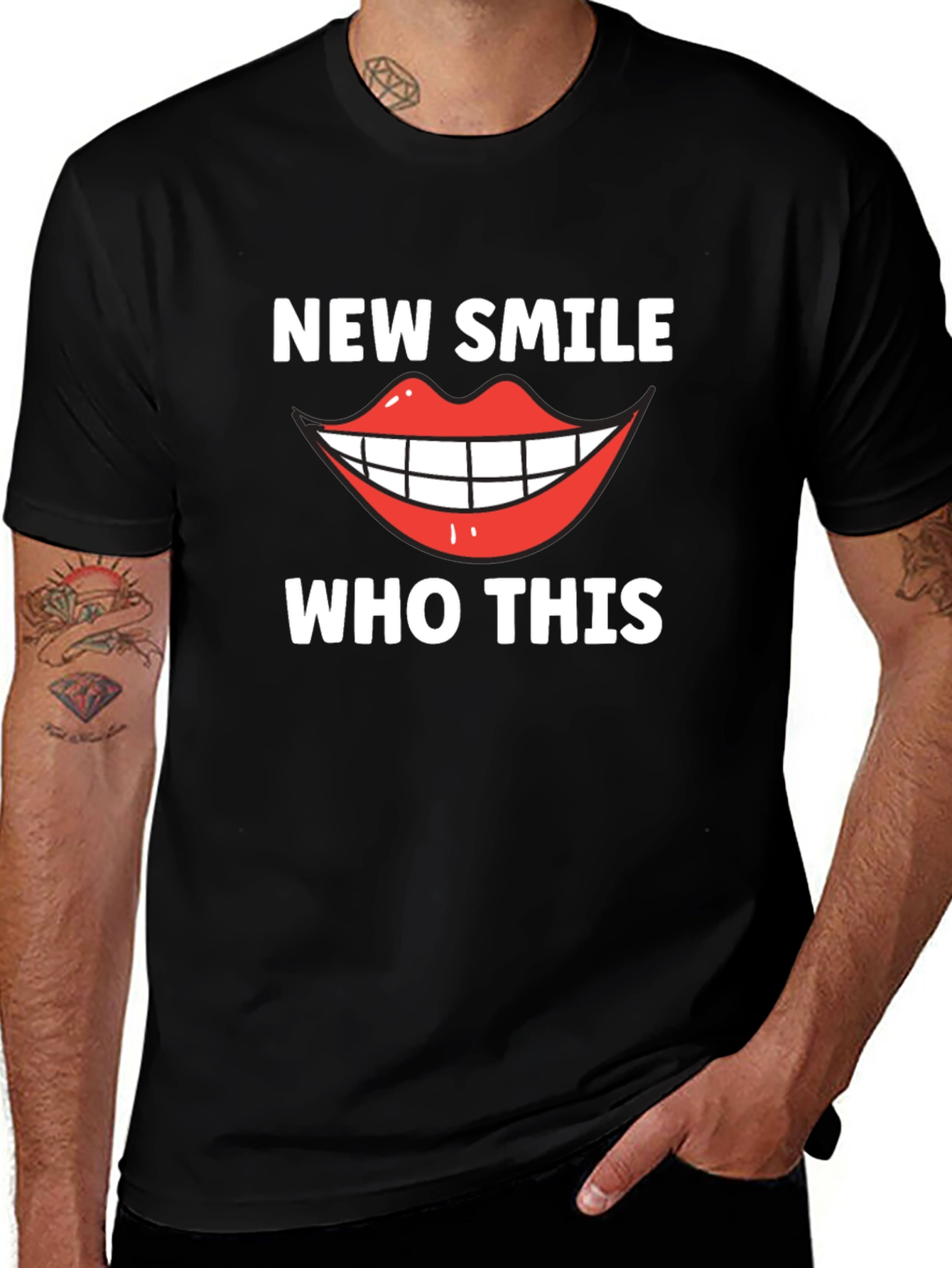 New Smile Who Dis Funny Graphic Tee