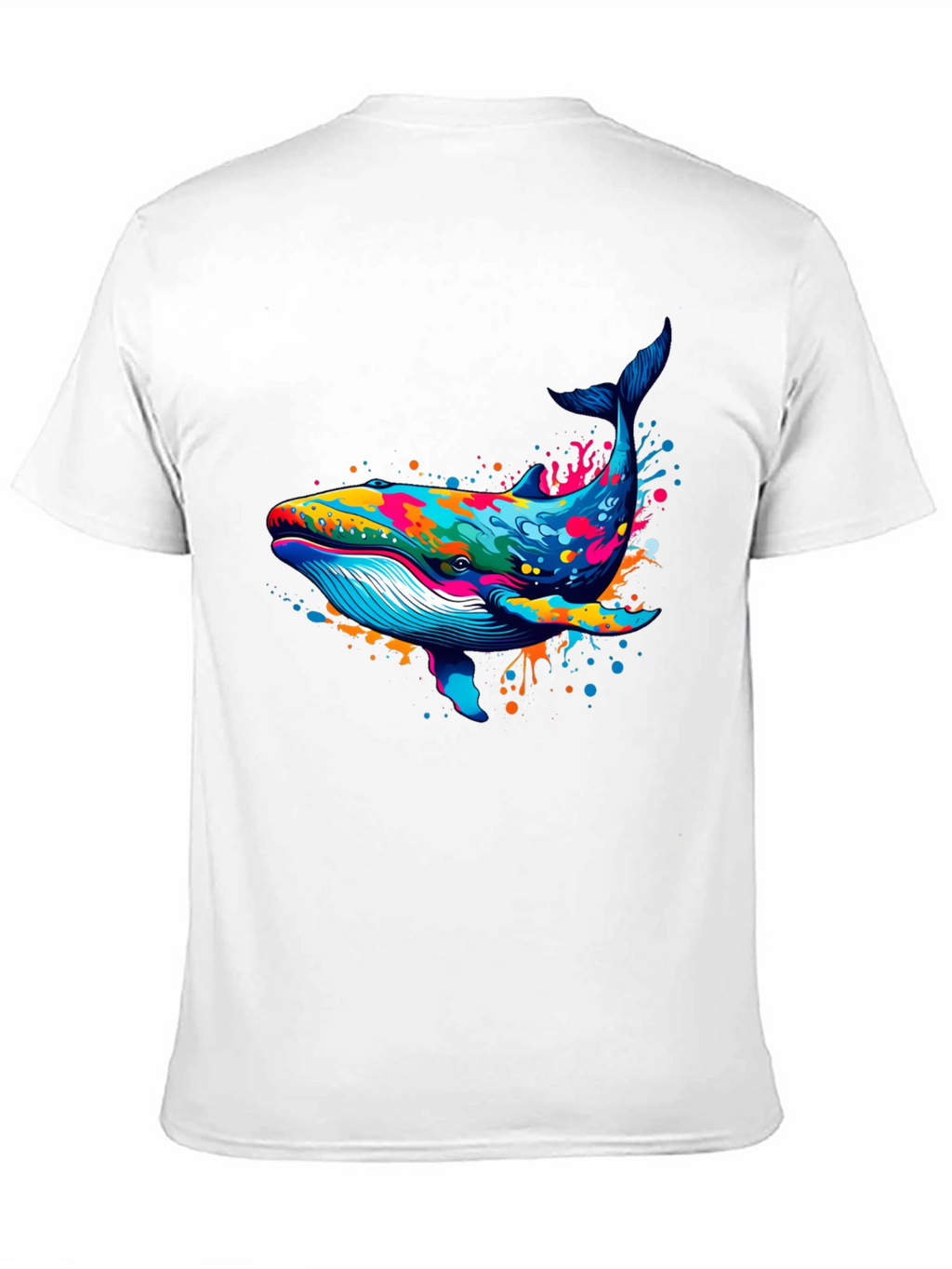 Whale Splash Graphic Tee - Stylish Black T-Shirt