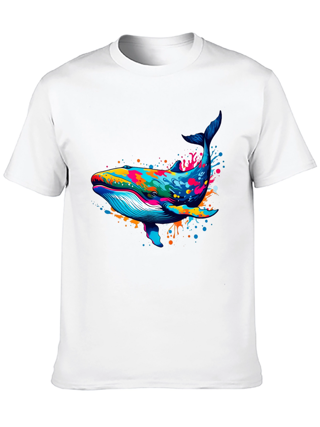 Whale Splash Graphic Tee - Stylish Black T-Shirt