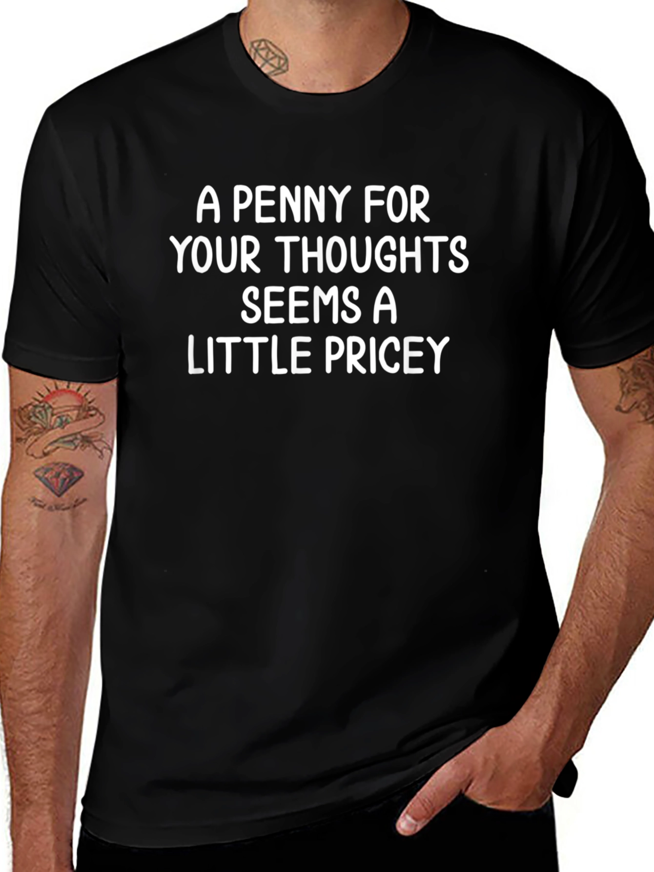 Funny A Penny for Your Thoughts Graphic T-Shirt