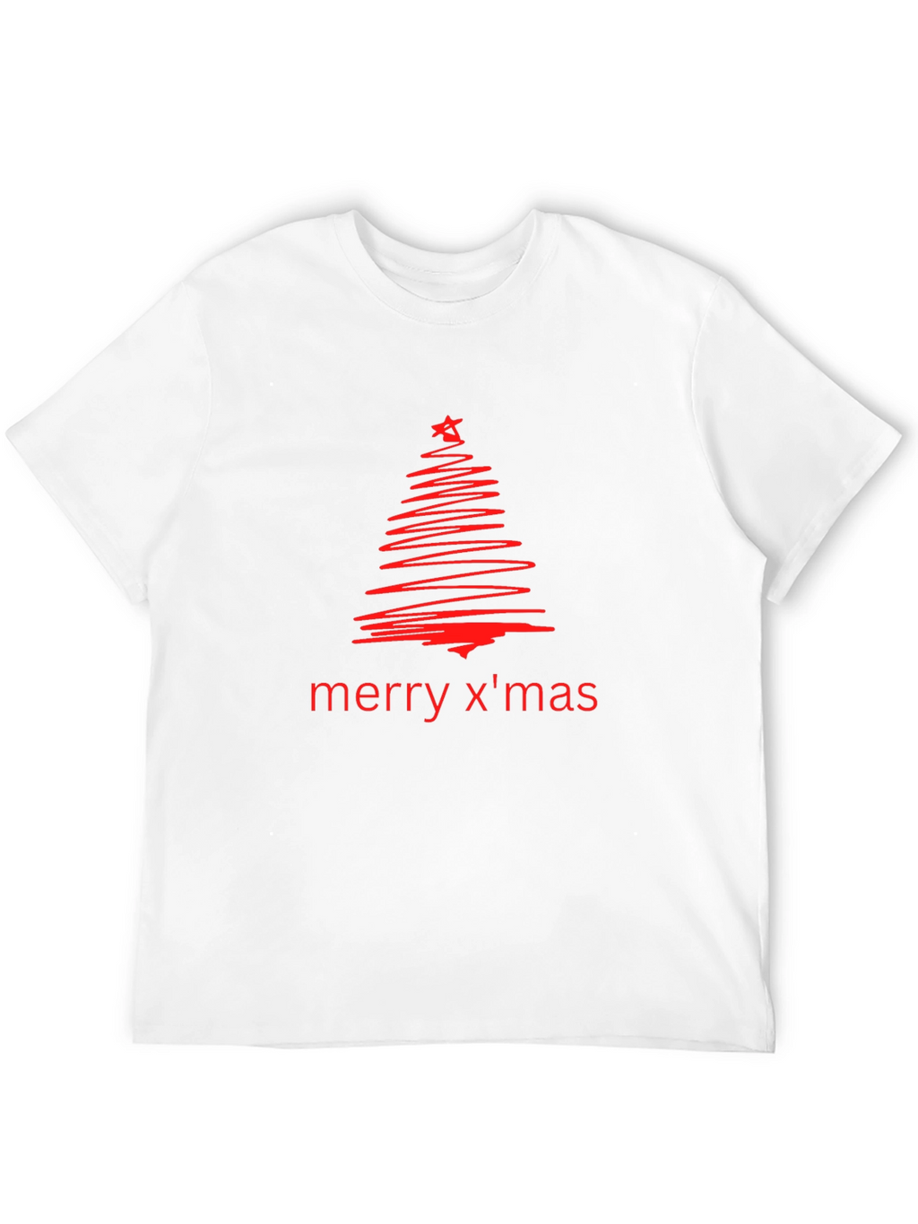 Merry Xmas Tree Graphic Tee - Holiday Cheer