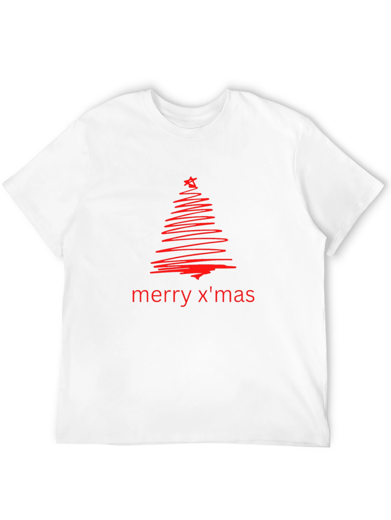 Merry Xmas Tree Graphic Tee - Holiday Cheer