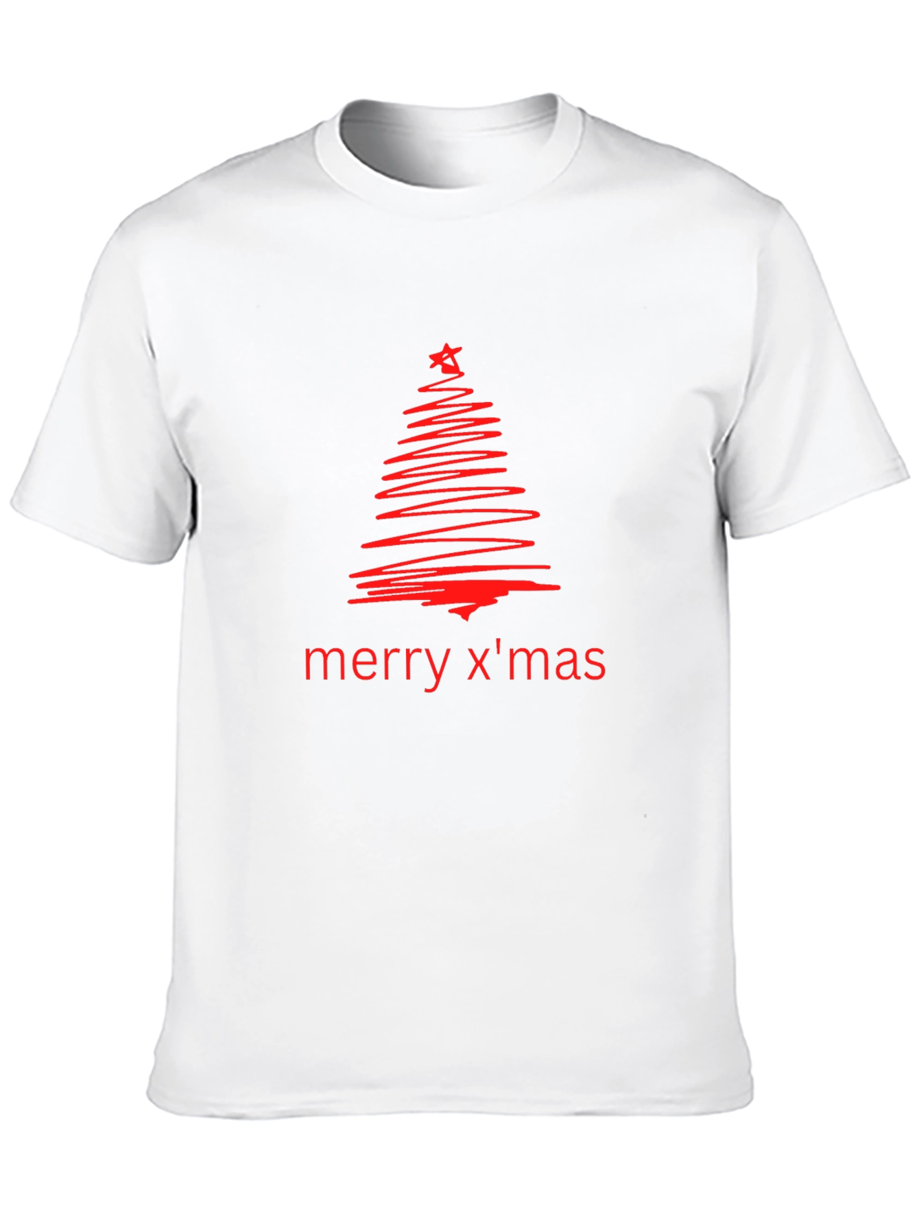 Merry Xmas Tree Graphic Tee - Holiday Cheer