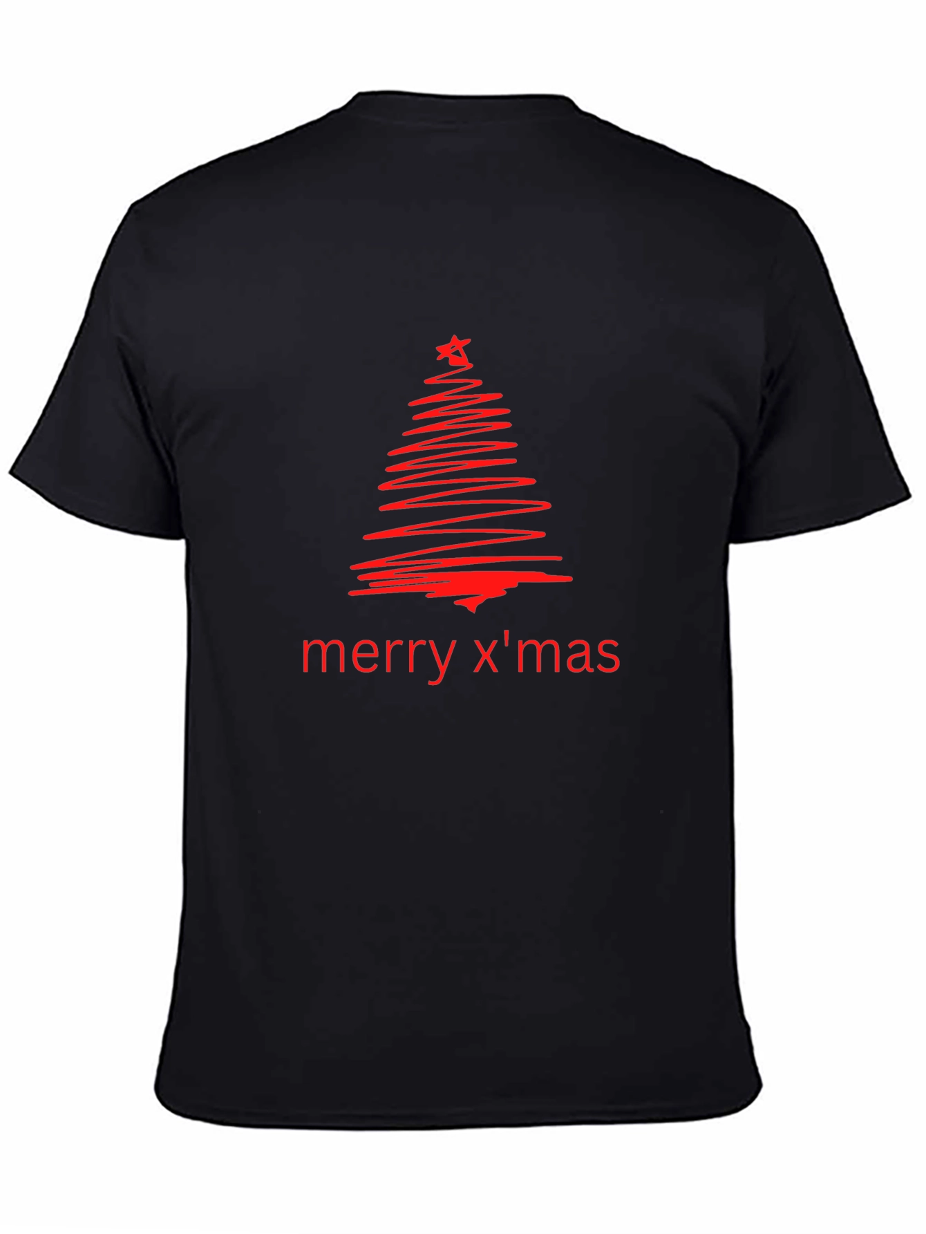 Merry Xmas Tree Graphic Tee - Holiday Cheer