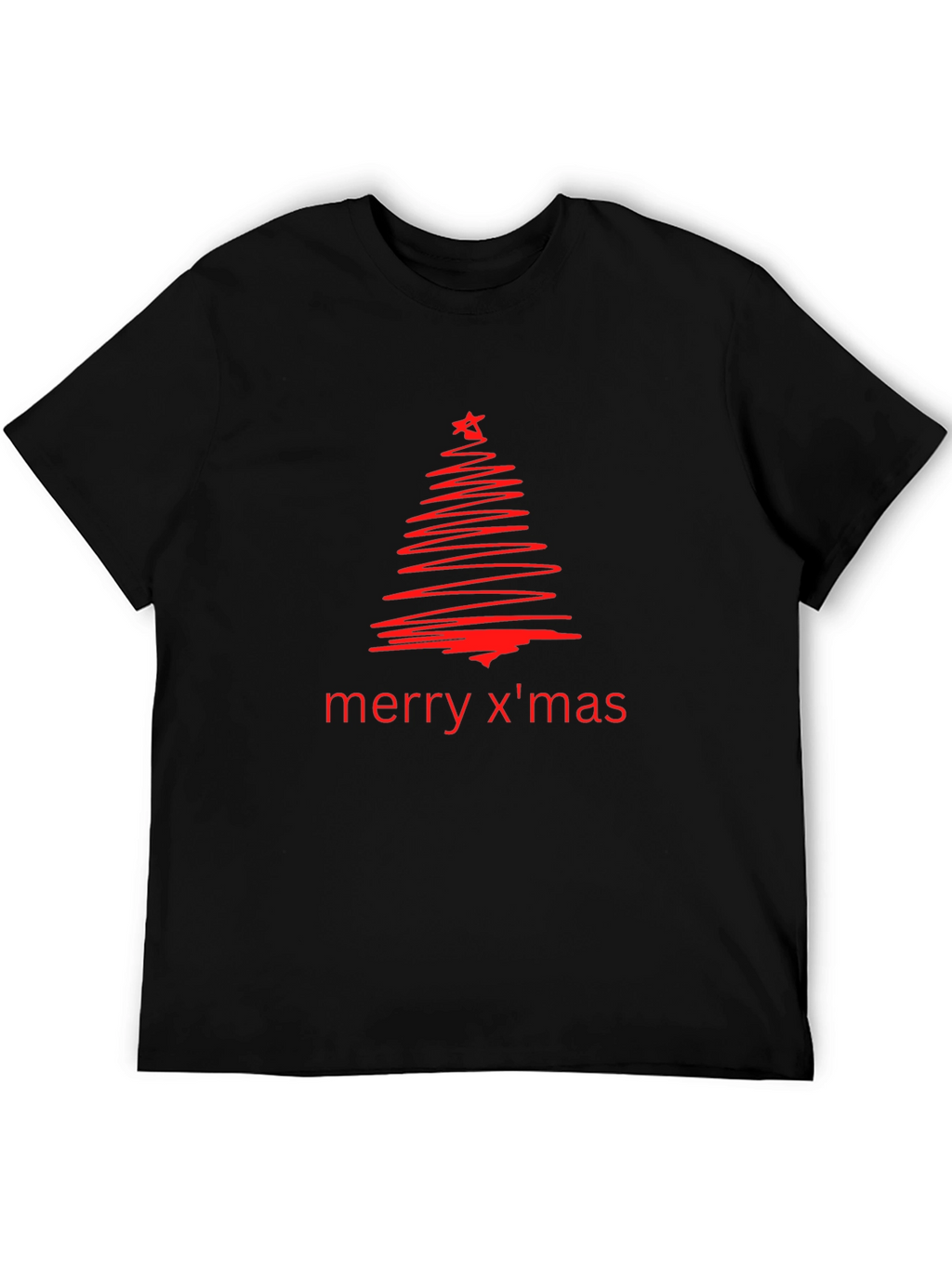 Merry Xmas Tree Graphic Tee - Holiday Cheer