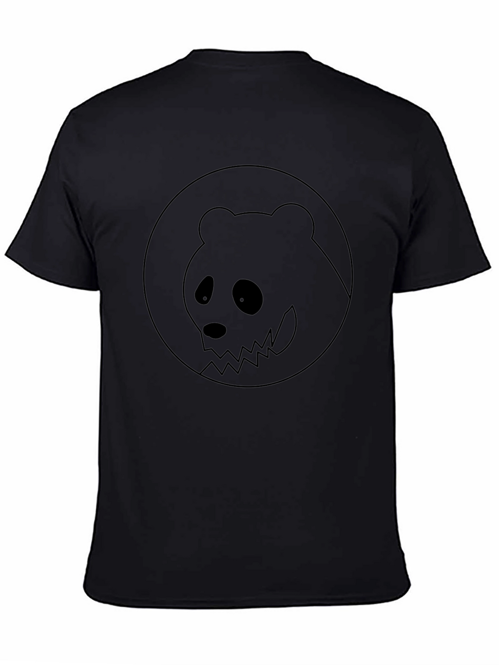 Black Graphic Tee - Spooky Panda