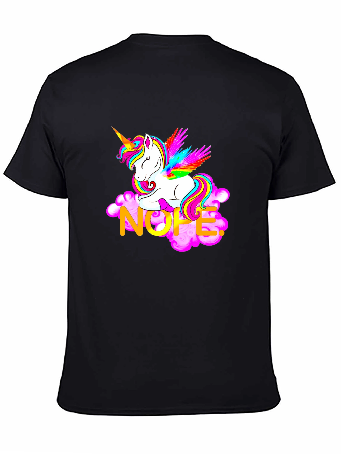 Unicorn Nope Graphic T-Shirt - Casual Cotton Tee