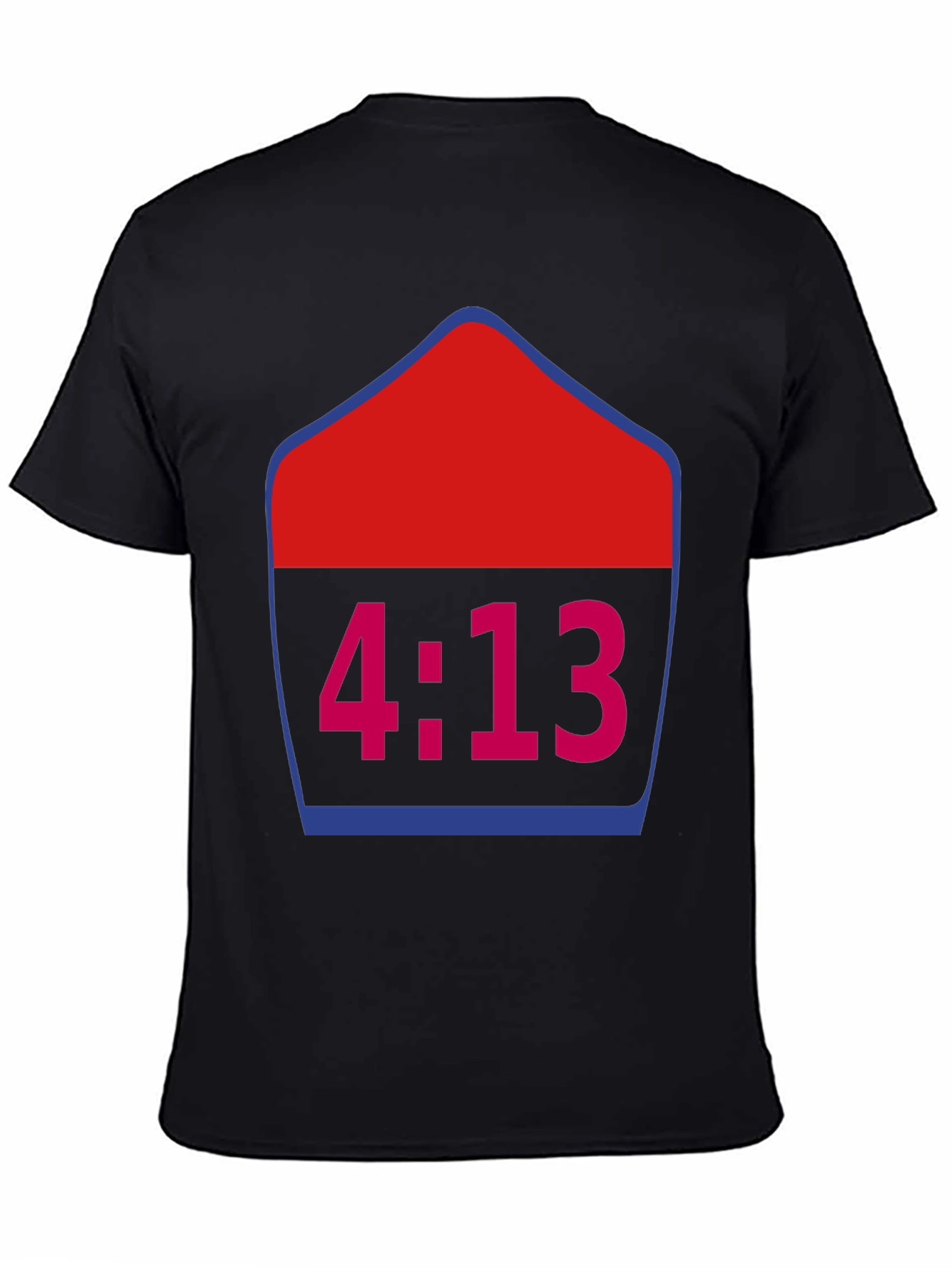 4:13 Graphic Tee - Trendy Black T-Shirt