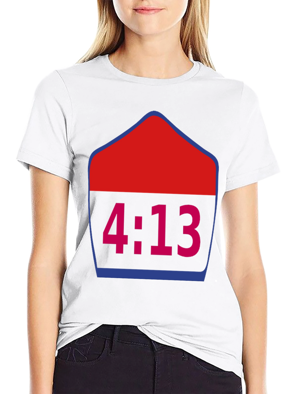 4:13 Graphic Tee - Trendy Black T-Shirt