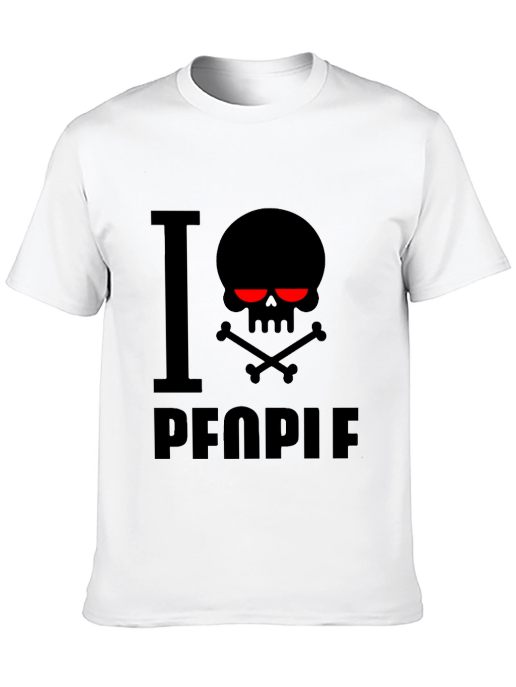 I Skull People Black Graphic T-Shirt