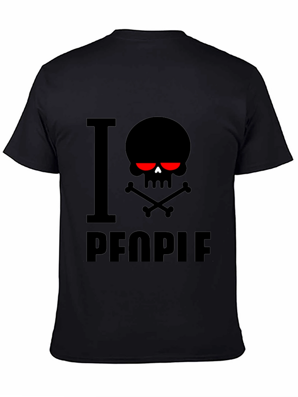 I Skull People Black Graphic T-Shirt