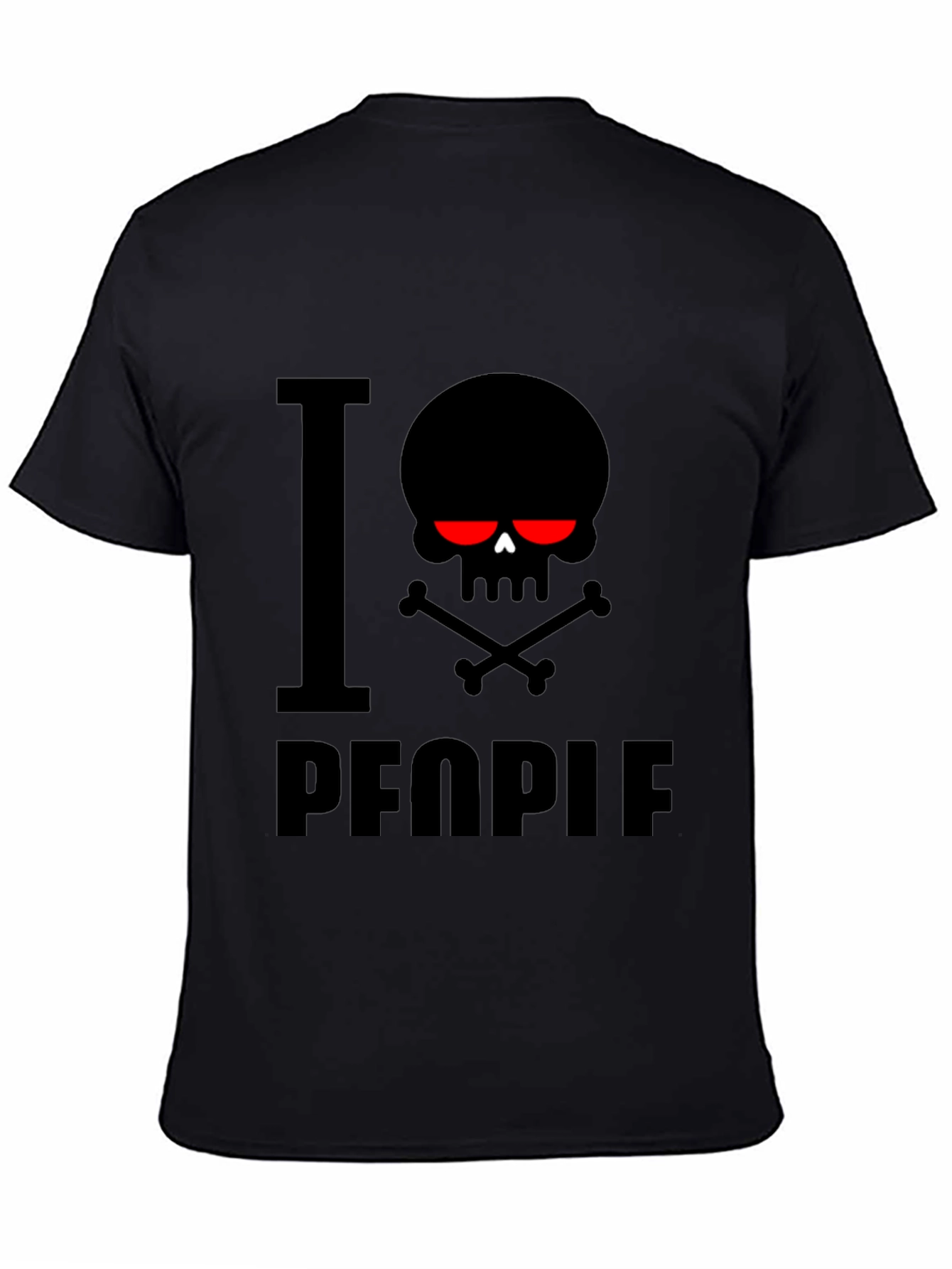 I Skull People Black Graphic T-Shirt
