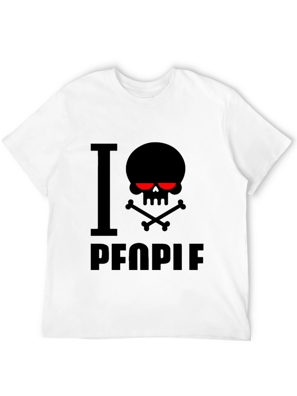 I Skull People Black Graphic T-Shirt