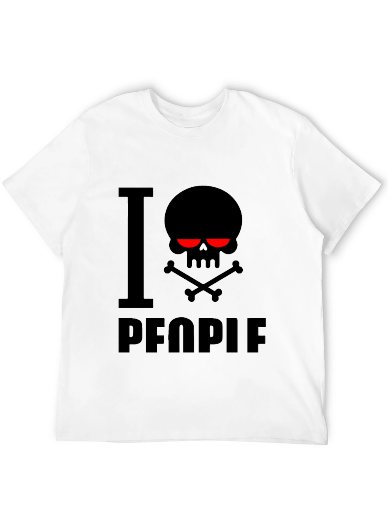 I Skull People Black Graphic T-Shirt