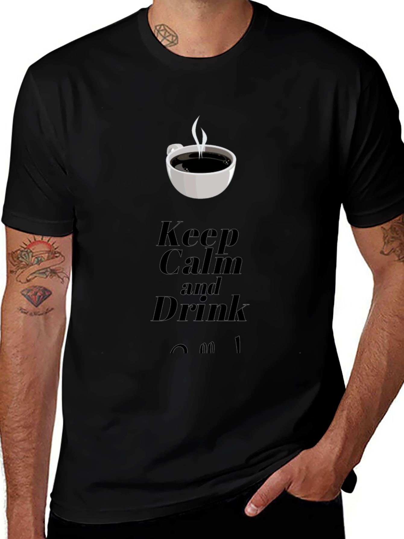 Keep Calm and Drink Coffee Graphic T-Shirt