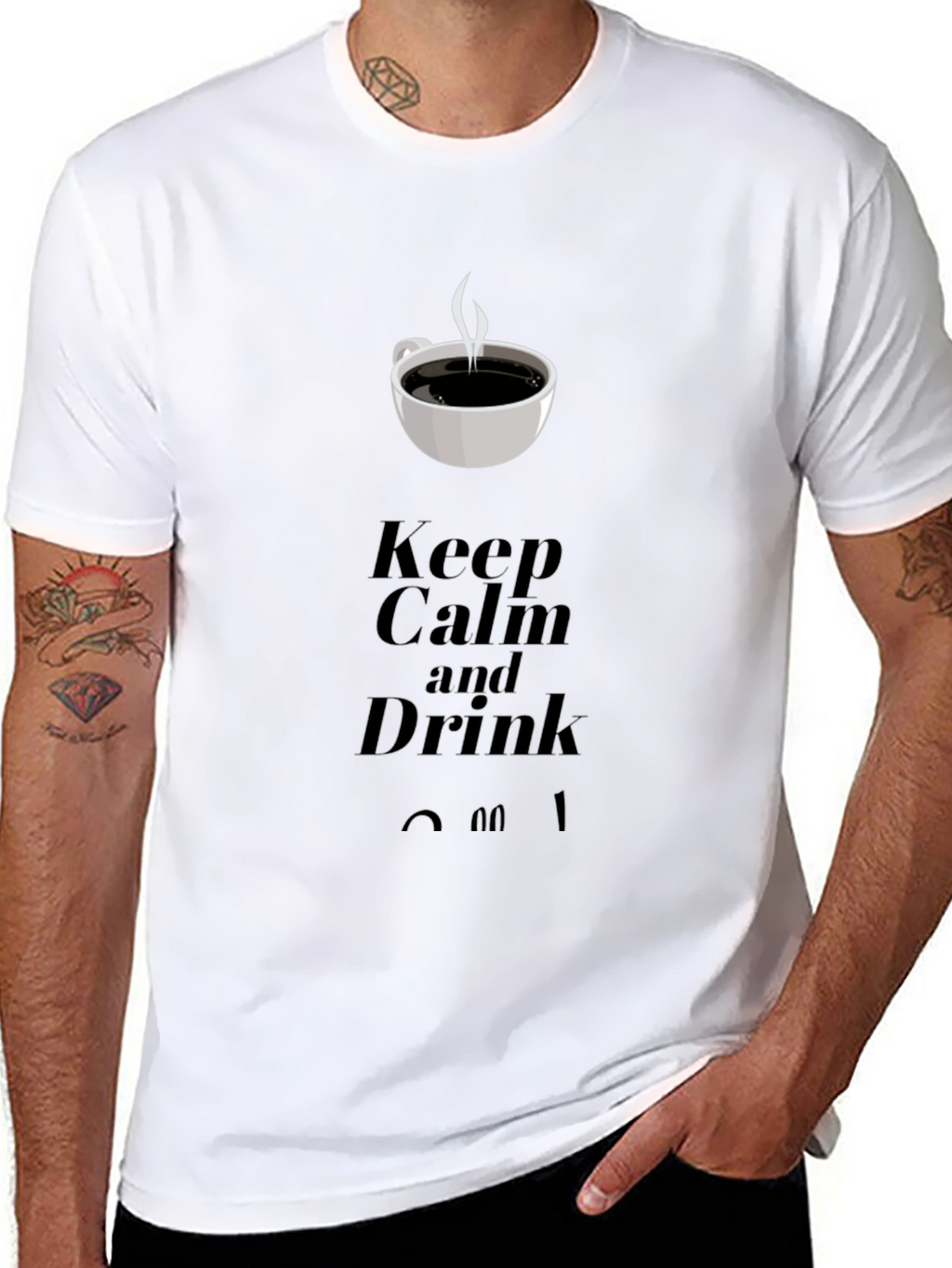 Keep Calm and Drink Coffee Graphic T-Shirt