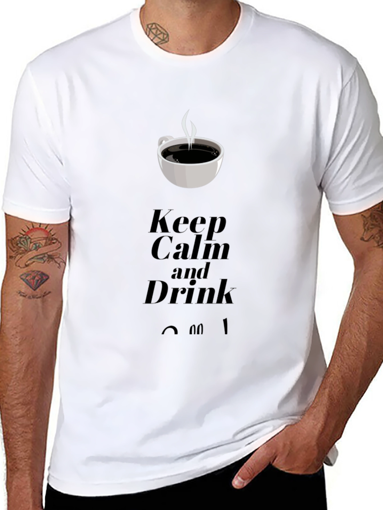 Keep Calm and Drink Coffee Graphic T-Shirt