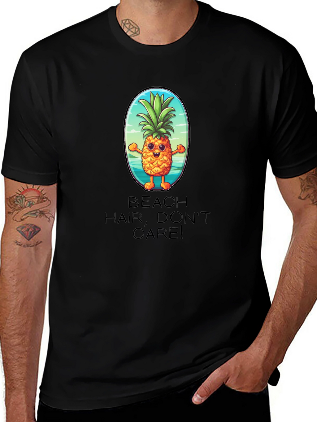 Beach Hair Dont Care Pineapple T-Shirt