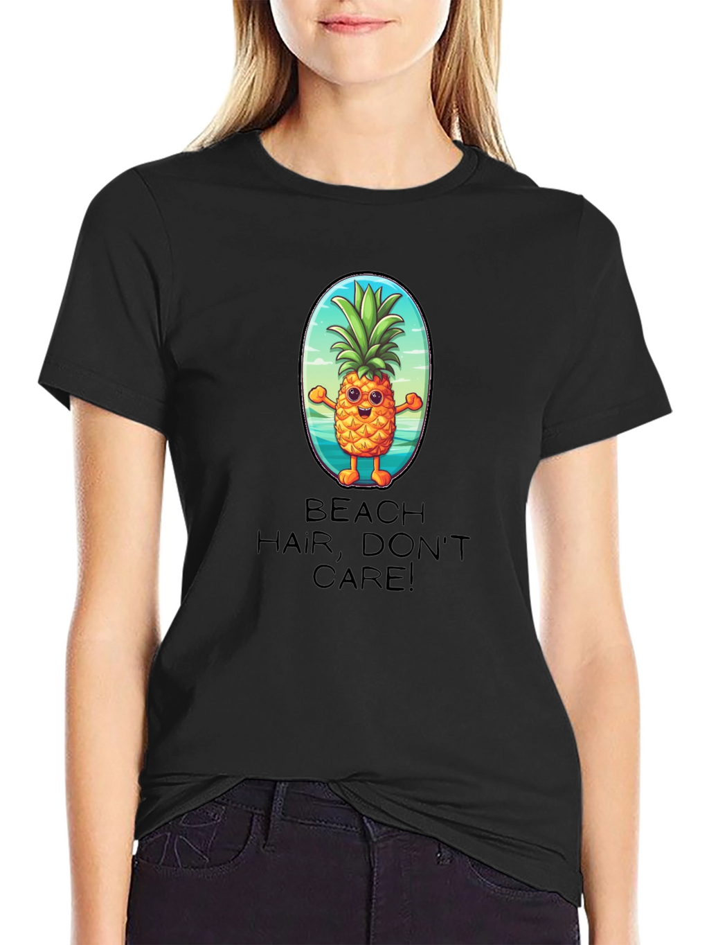 Beach Hair Dont Care Pineapple T-Shirt