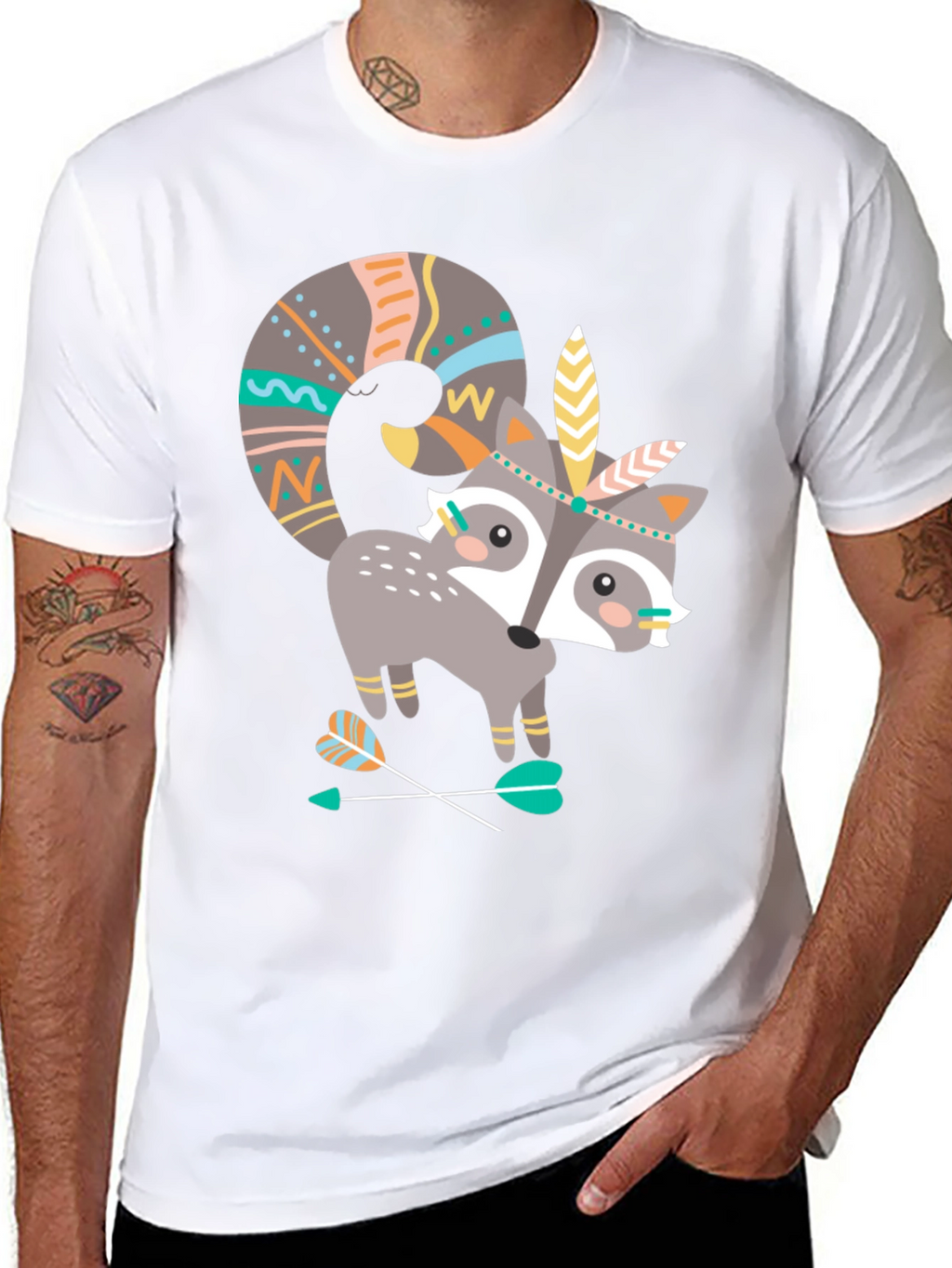Tribal Raccoon T-Shirt
